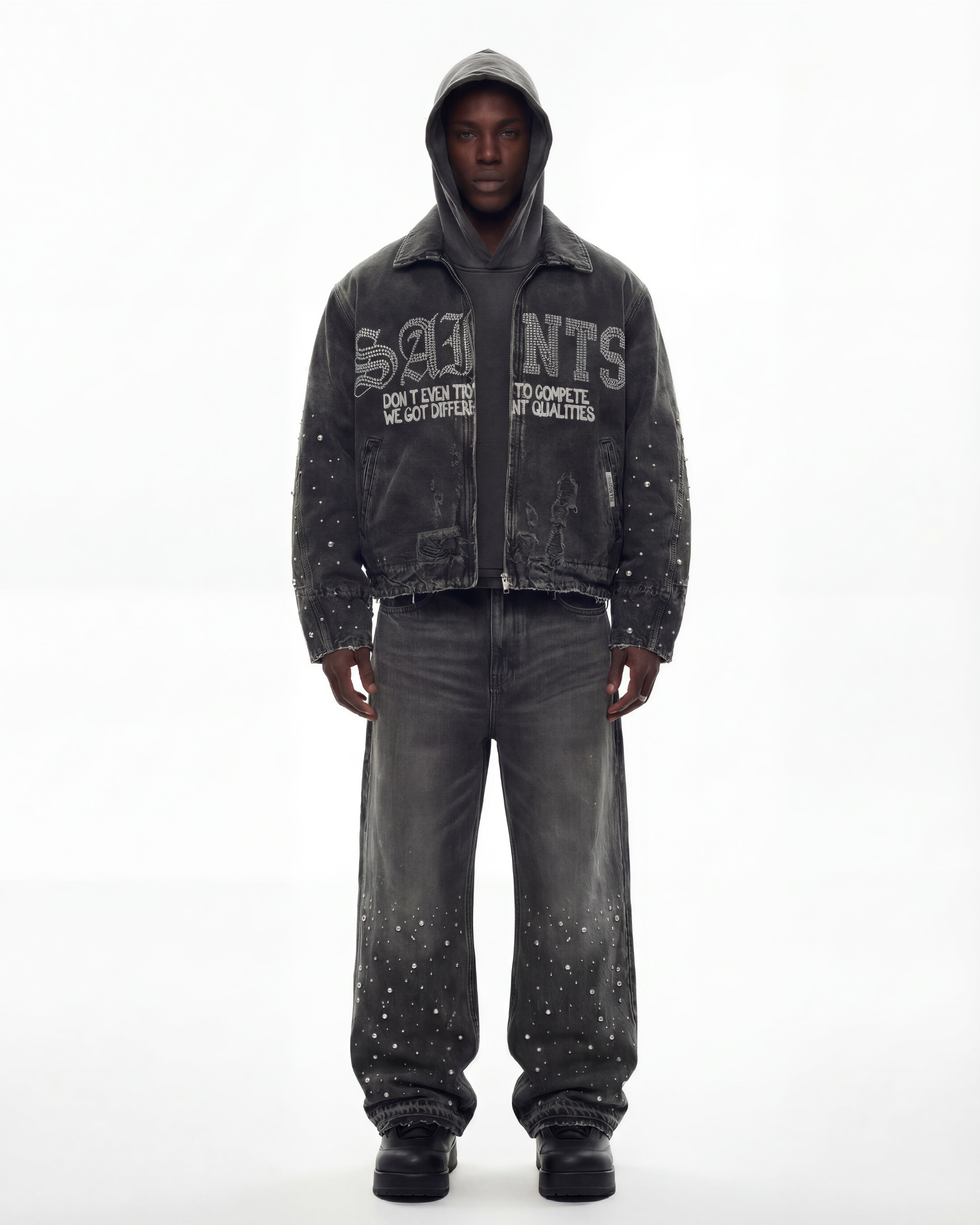 Compete Studded Denim Jacket