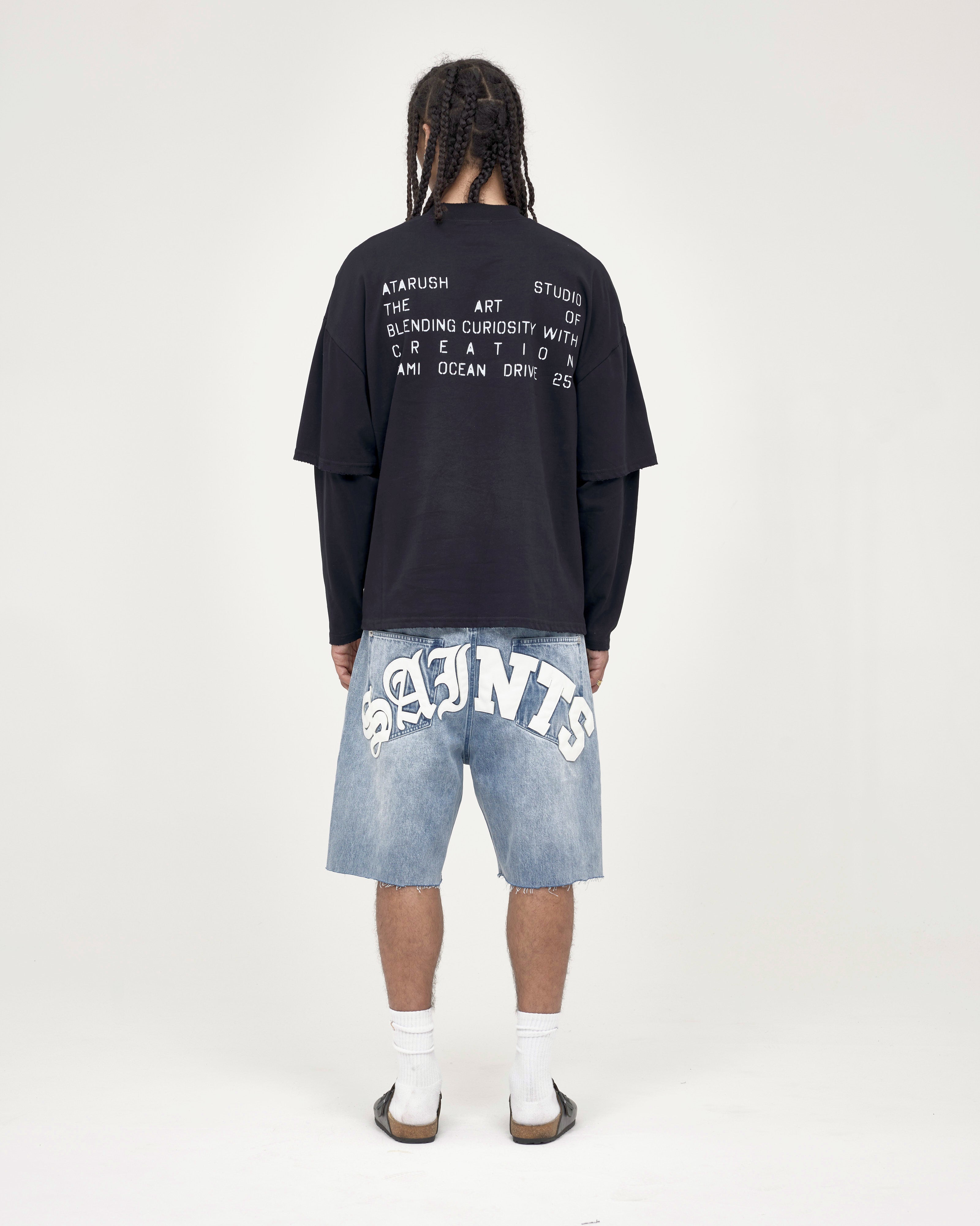 Code Longsleeve — Washed Black