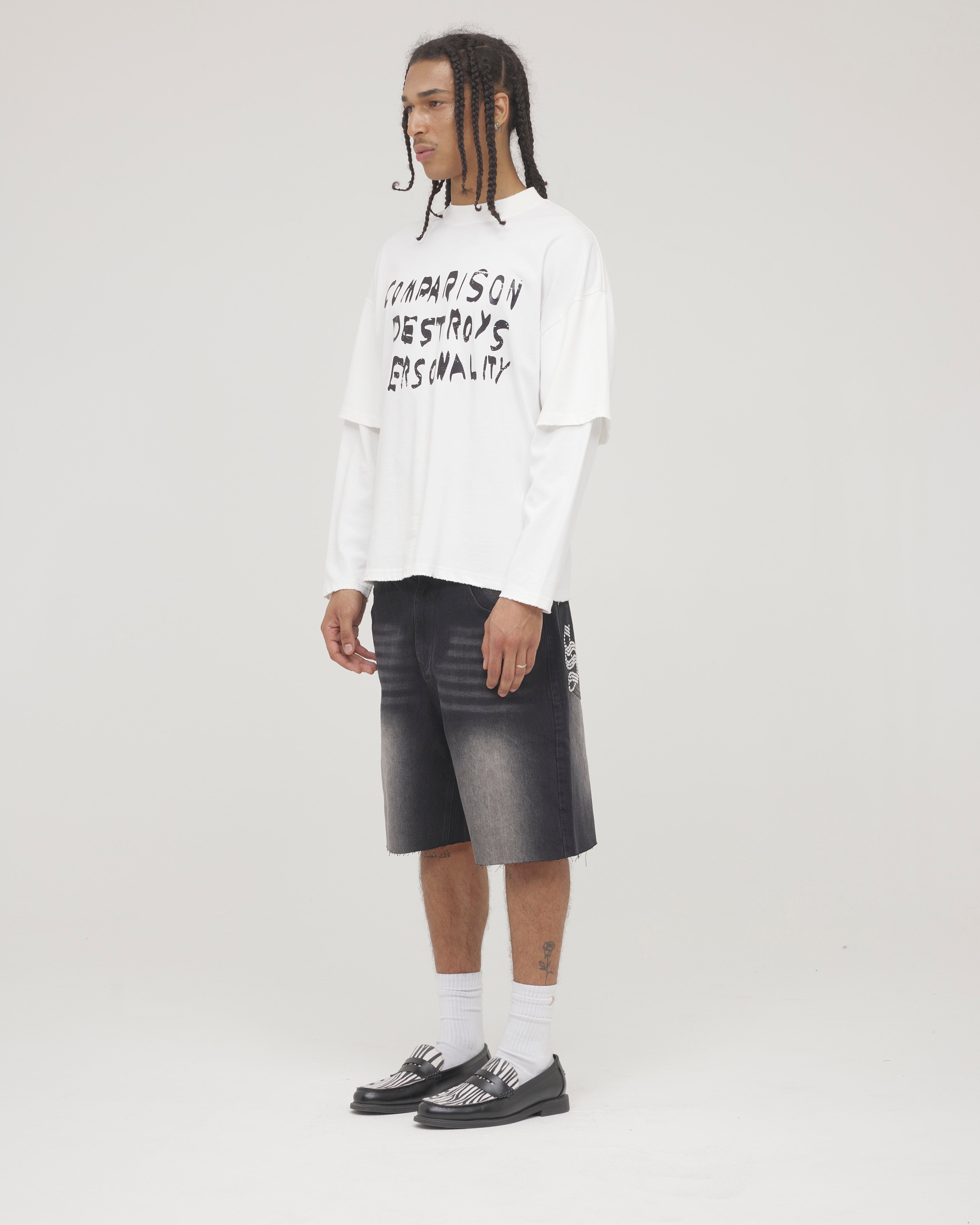 Compete Shorts — Washed Black