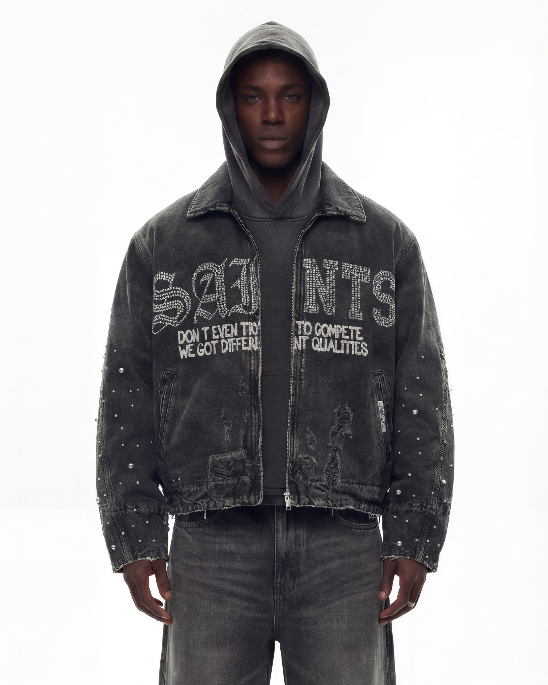 Compete Studded Denim Jacket