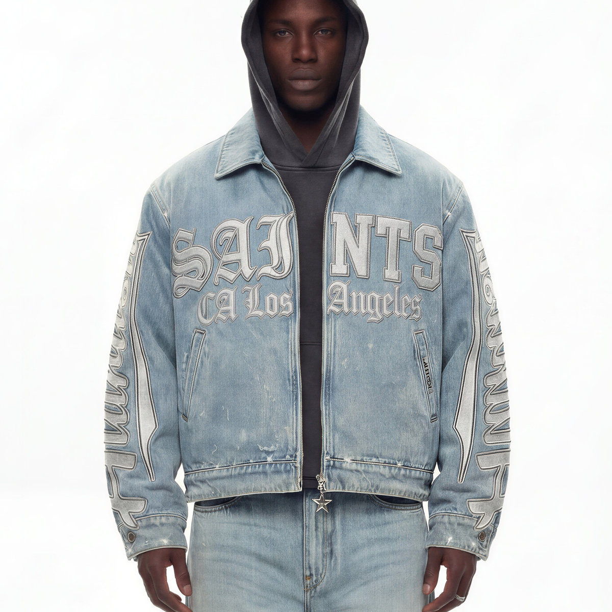 Rider Patch Denim Jacket
