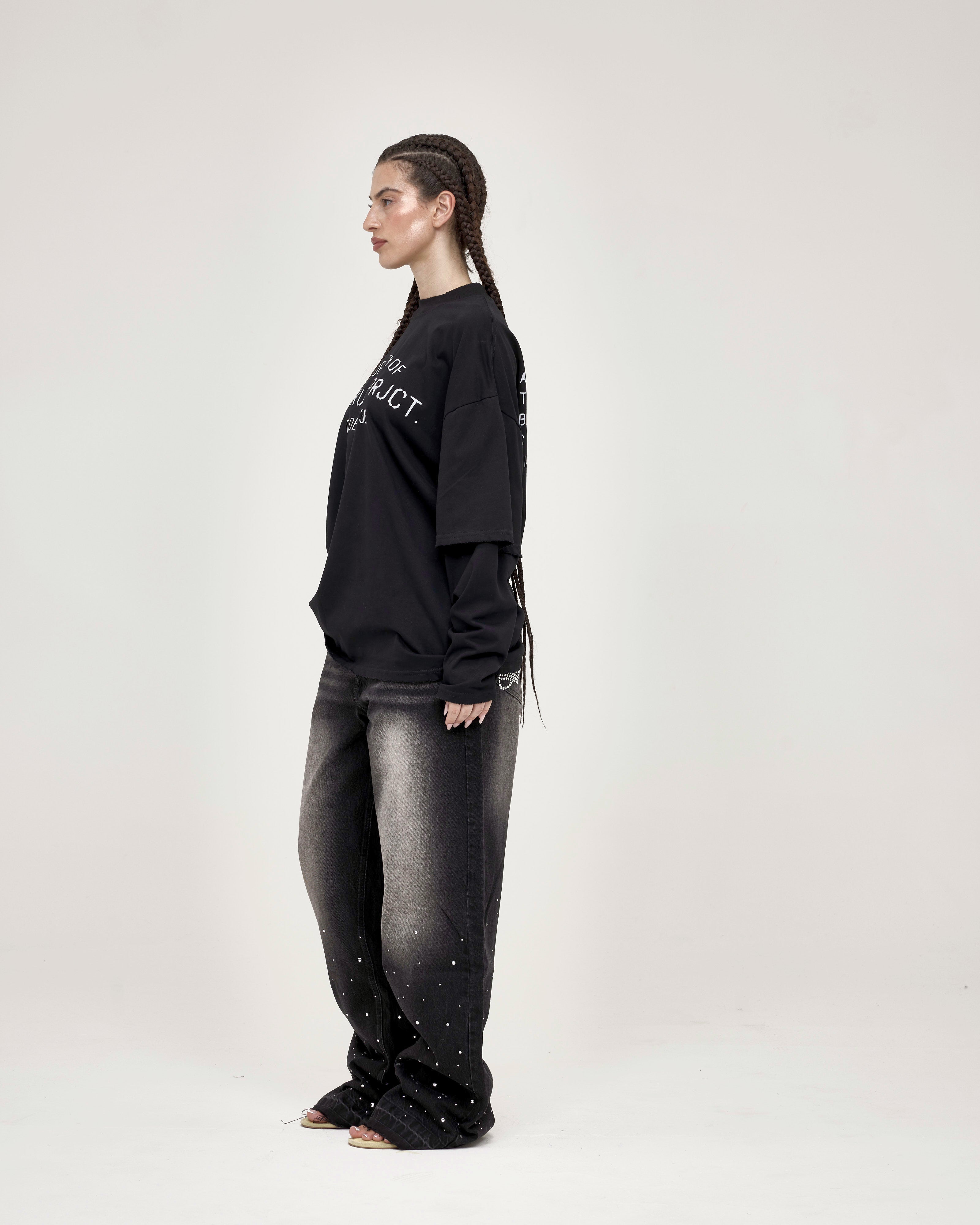 Code Longsleeve — Washed Black