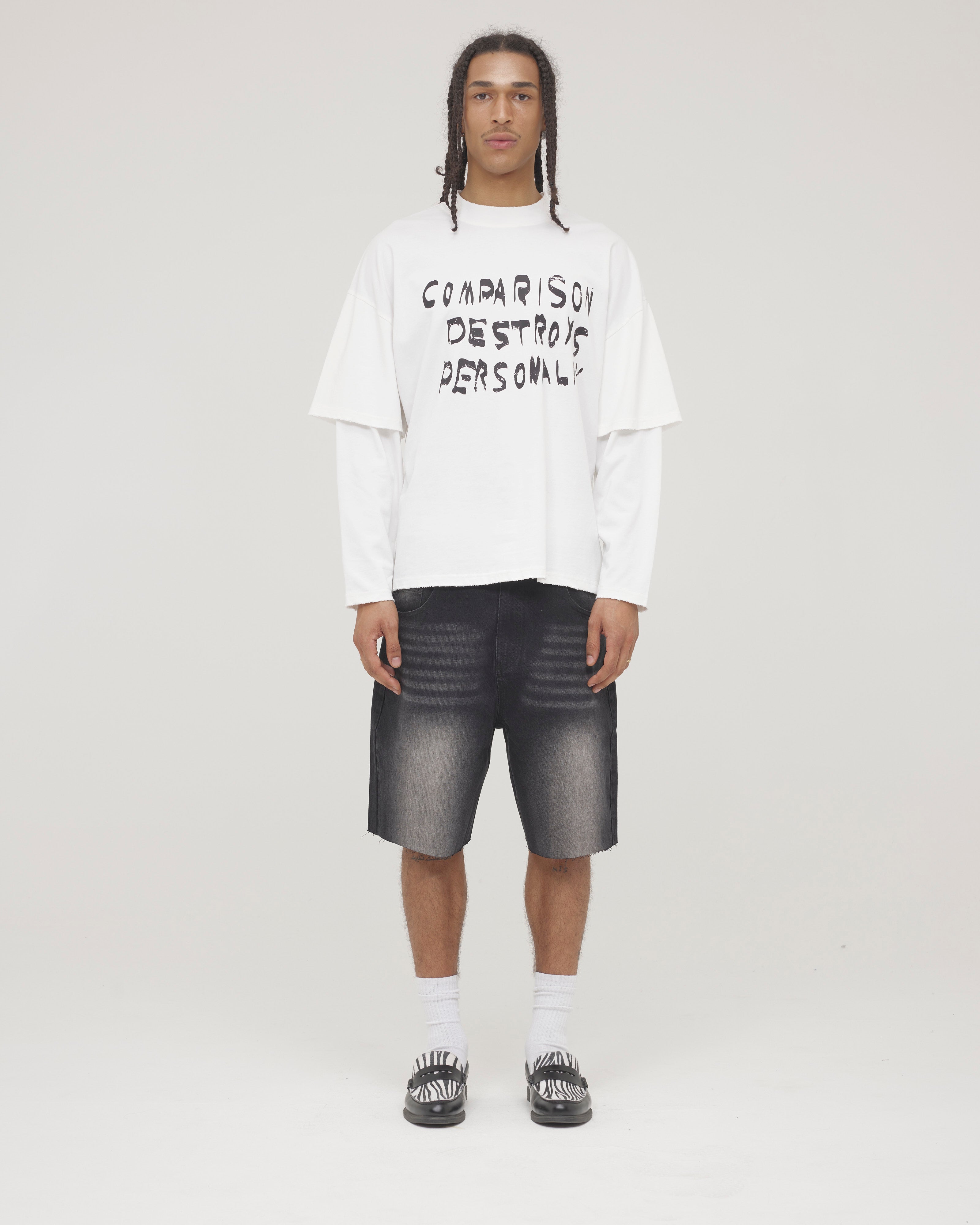 Compete Shorts — Washed Black