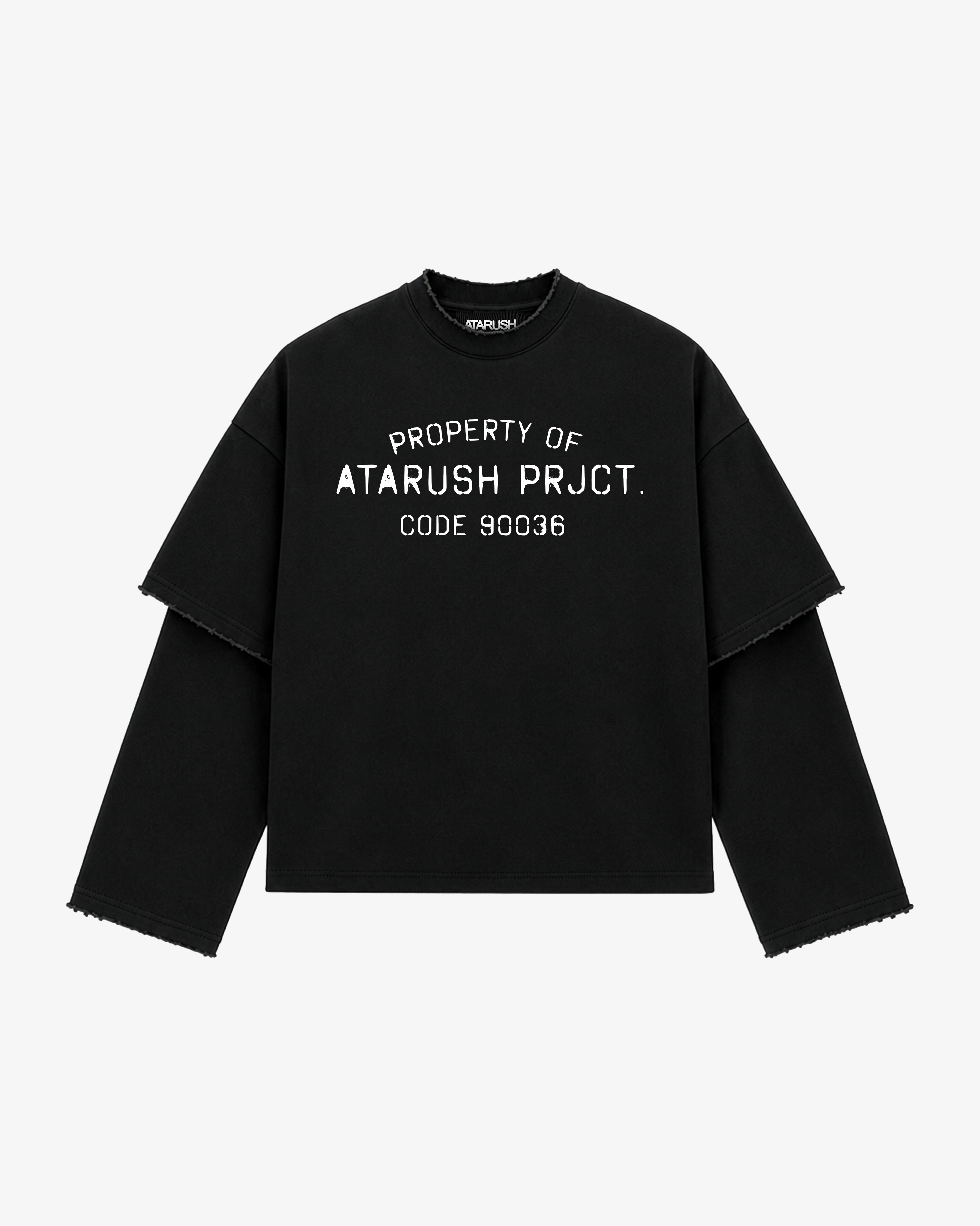 Code Longsleeve — Washed Black