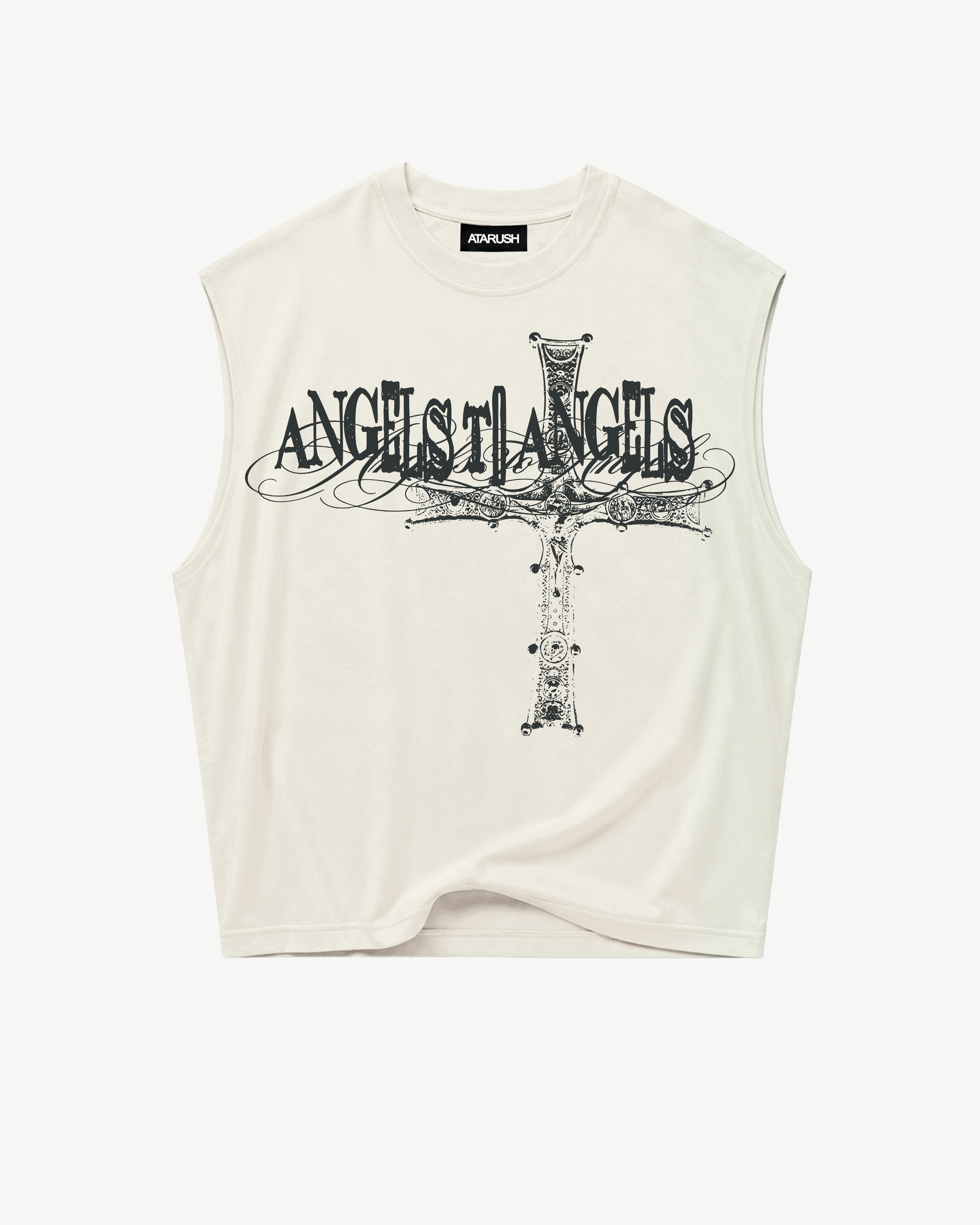 ATARUSH Faith Tank in Vintage Chalk, back — clean, no print